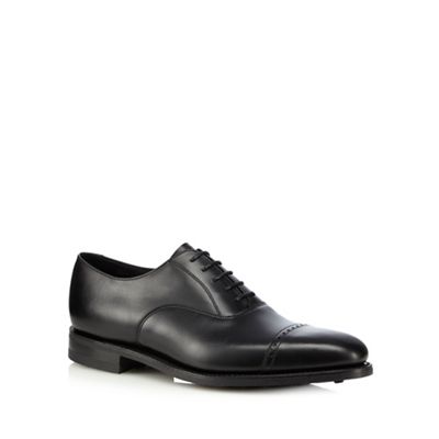 Loake Big and tall black leather lace up oxford shoes
